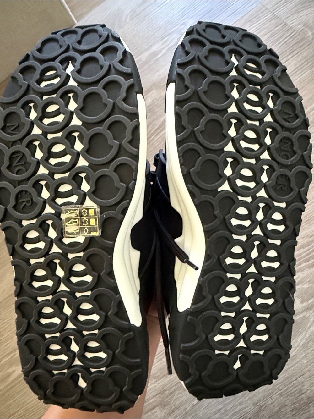 NIB- Authentic Moncler Sneakers Authenticity Card, Dust Bags- Lunarove Size 8.5 - Picture 8 of 11